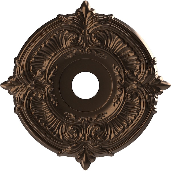 Ekena Millwork Attica PVC Ceiling Medallion (Canopies up to 6 3/4"), 19"OD x 3 1/2"ID x 1"P, Metallic Antique Brass CMP19ATCAB - main